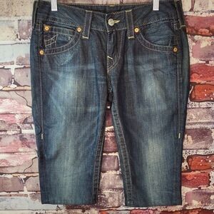 True Religion Classic 5 Pocket Denim Capris